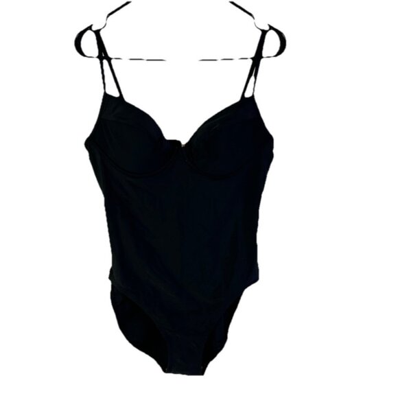Victorias Secret Underwire Bra One Piece Swim Suit Bathing Suit Blac - Picture 1 of 9